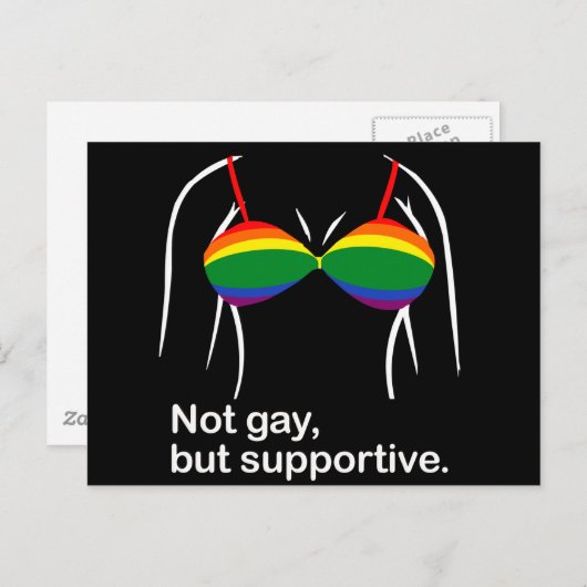 ゲイではなく支持的なブラ.png ポストカード (正面/裏面)