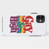 ゲイでハイなレトロLGBTQプライドフラッグ Case-Mate iPhoneケース (裏面(横))