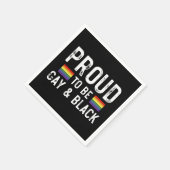 ゲイで黒人であることを誇りに思う スタンダードカクテルナプキン (角)