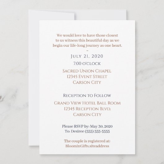 ゲイとレズビアンブルーPinstried写真結婚ズ 招待状 (裏面)