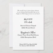 ゲイとレズビアン結婚式招待状ブラックPinstrie 招待状 (裏面)