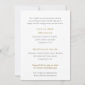 ゲイとレズビアン金ゴールドのPinstried Photo 結婚's 招待状 (裏面)