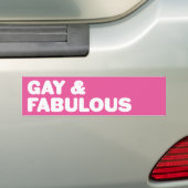 ゲイと素晴らしいピンクのステートメントのカスタマイズ可能な色 バンパーステッカー (車上)