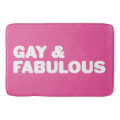 ゲイと素晴らしい大文字カスタマイズ可能な色 バスマット (正面)
