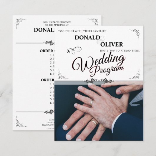 ゲイと結婚リングや輪の手 (正面/裏面)