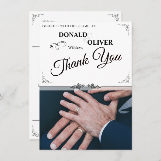 ゲイと結婚リングや輪の手 (正面/裏面)