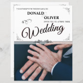 ゲイと結婚リングや輪の手 (正面/裏面)