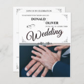 ゲイと結婚リングや輪の手 (正面/裏面)