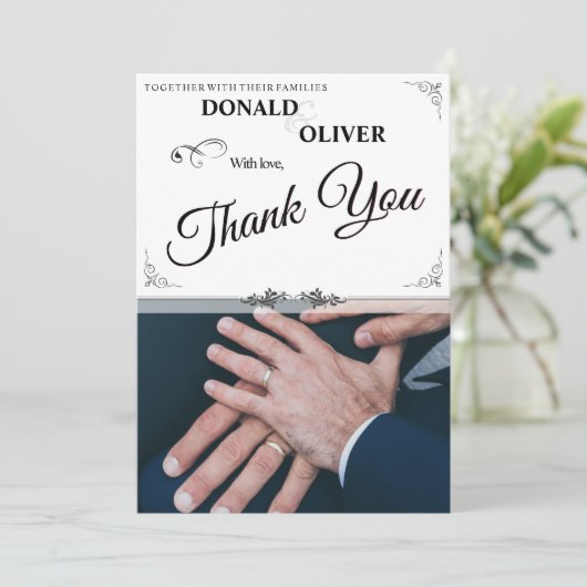 ゲイと結婚リングや輪の手 (スタンド正面)