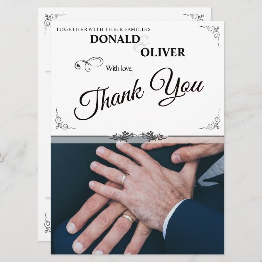 ゲイと結婚リングや輪の手 (正面/裏面)