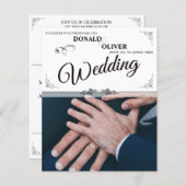 ゲイと結婚リングや輪の手 (正面/裏面)