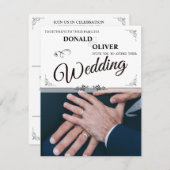 ゲイと結婚リングや輪の手 (正面/裏面)