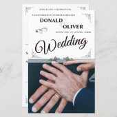 ゲイと結婚リングや輪の手 (正面/裏面)