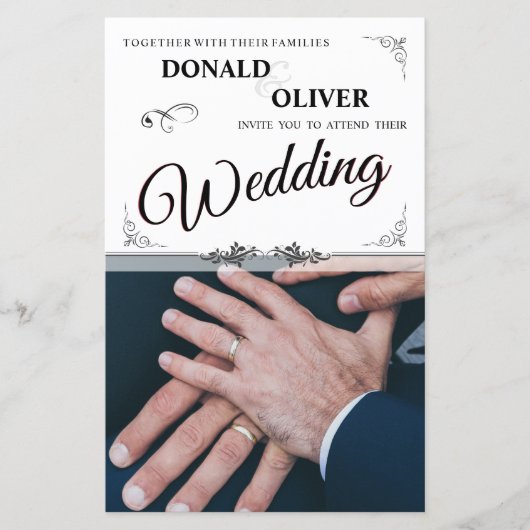 ゲイと結婚リングや輪の手 (正面)