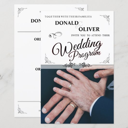 ゲイと結婚リングや輪の手 (正面/裏面)