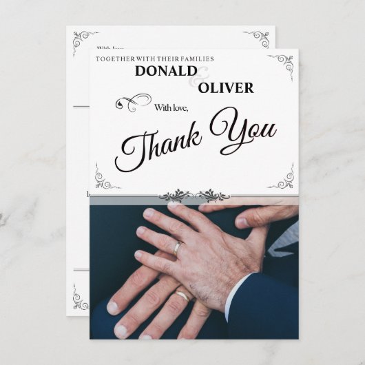 ゲイと結婚リングや輪の手 (正面/裏面)