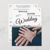 ゲイと結婚リングや輪の手 (正面/裏面)