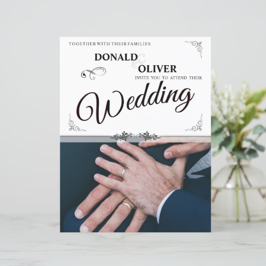 ゲイと結婚リングや輪の手 (スタンド正面)