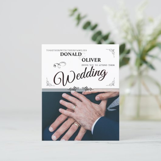 ゲイと結婚リングや輪の手 (スタンド正面)