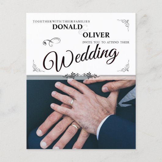 ゲイと結婚リングや輪の手 (正面)