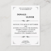 ゲイと結婚リングや輪の手 エンクロージャーカード (裏面)