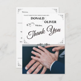 ゲイと結婚リングや輪の手 エンクロージャーカード