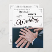 ゲイと結婚リングや輪の手 エンクロージャーカード (正面/裏面)