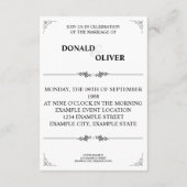 ゲイと結婚リングや輪の手 エンクロージャーカード (裏面)