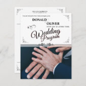 ゲイと結婚リングや輪の手 エンクロージャーカード (正面/裏面)