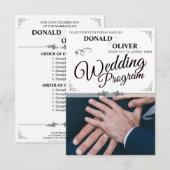ゲイと結婚リングや輪の手 エンクロージャーカード (正面/裏面)