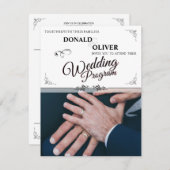 ゲイと結婚リングや輪の手 エンクロージャーカード (正面/裏面)