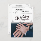 ゲイと結婚リングや輪の手 エンクロージャーカード (正面/裏面)