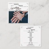 ゲイと結婚リングや輪の手 エンクロージャーカード (正面/裏面)