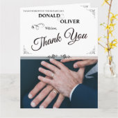 ゲイと結婚リングや輪の手 カード (黄色い花)