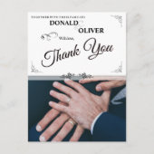 ゲイと結婚リングや輪の手 シーズンポストカード (正面)