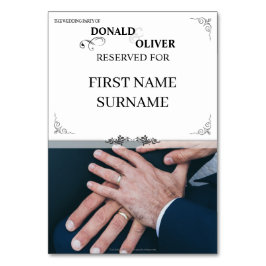 ゲイと結婚リングや輪の手 テーブルナンバー