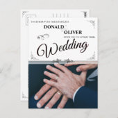 ゲイと結婚リングや輪の手 ポストカード (正面/裏面)