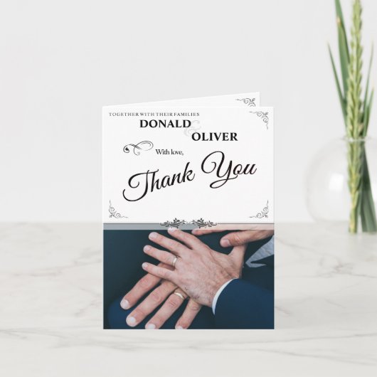 ゲイと結婚リングや輪の手 案内状 (正面)