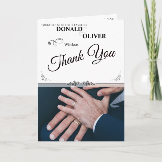 ゲイと結婚リングや輪の手 案内状 (正面)