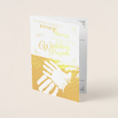 ゲイと結婚リングや輪の手 箔カード (正面)