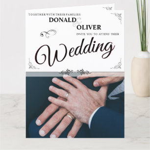 ゲイと結婚リングや輪 サンキューカード