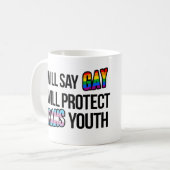 ゲイと若返保護りする コーヒーマグカップ (正面左)