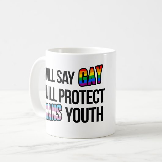 ゲイと若返保護りする コーヒーマグカップ (正面左)
