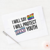 ゲイと若返保護りする 長方形シール (封筒)