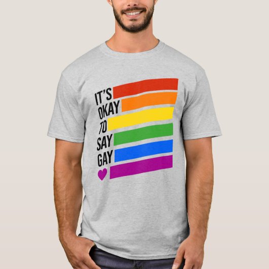 ゲイと言うのはオッケー Tシャツ (正面)