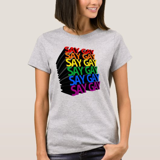 ゲイと言おう Tシャツ (正面)