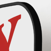 ゲイと高レトロLGBTQプライド国旗 ピックルボールラケット (左詳細)