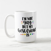 ゲイなし私のBFFはプライド コーヒーマグカップ (左)