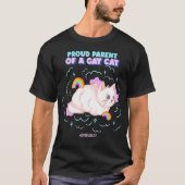 ゲイなネコの親です Tシャツ (正面)