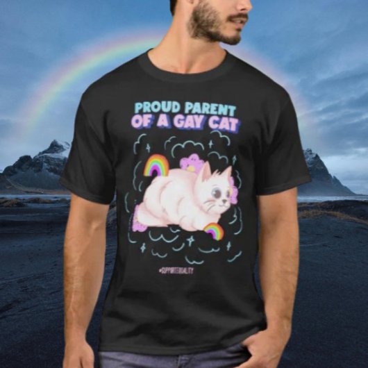 ゲイなネコの親です Tシャツ